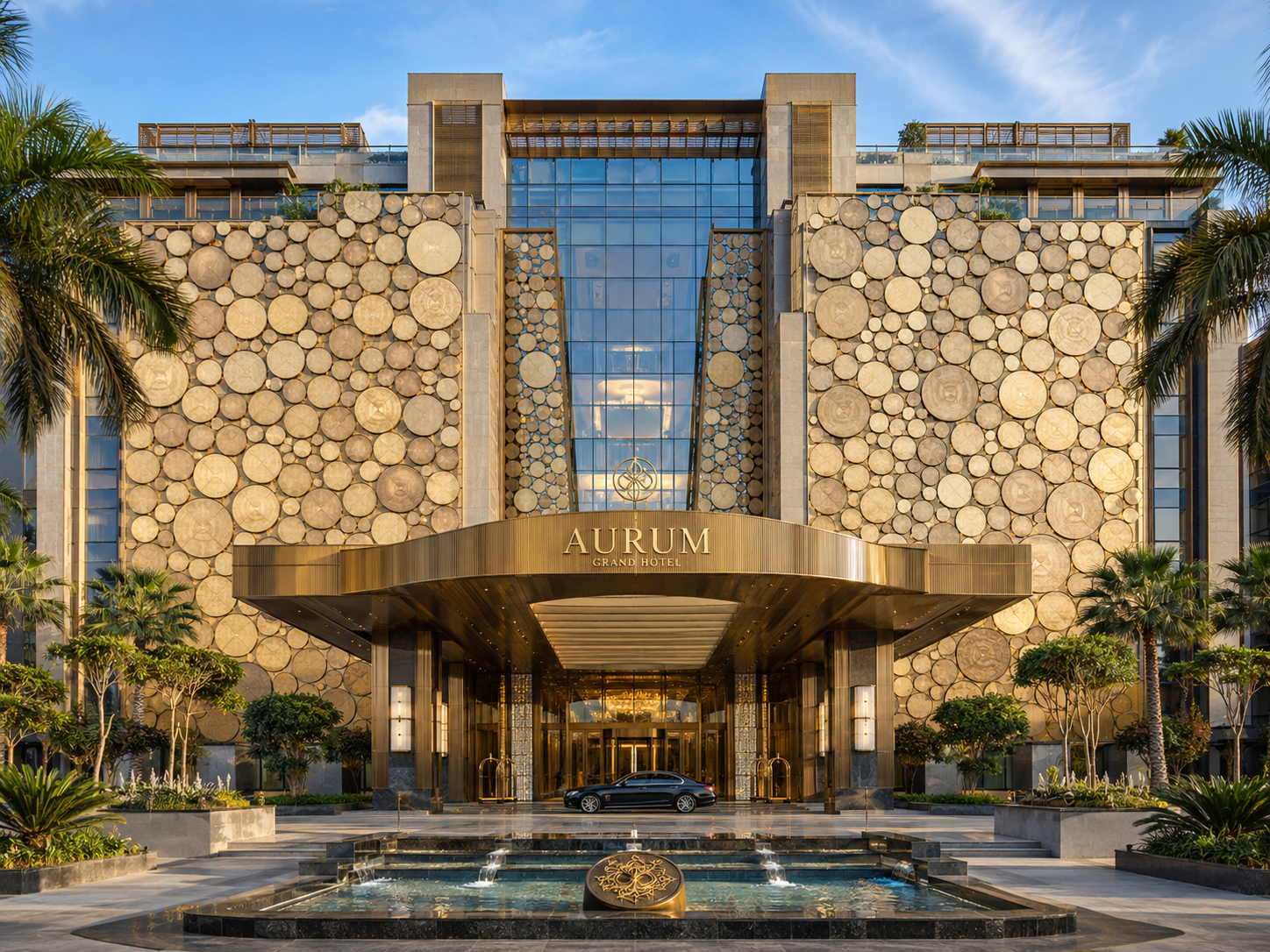 Hotel exterior facade screen inspiration