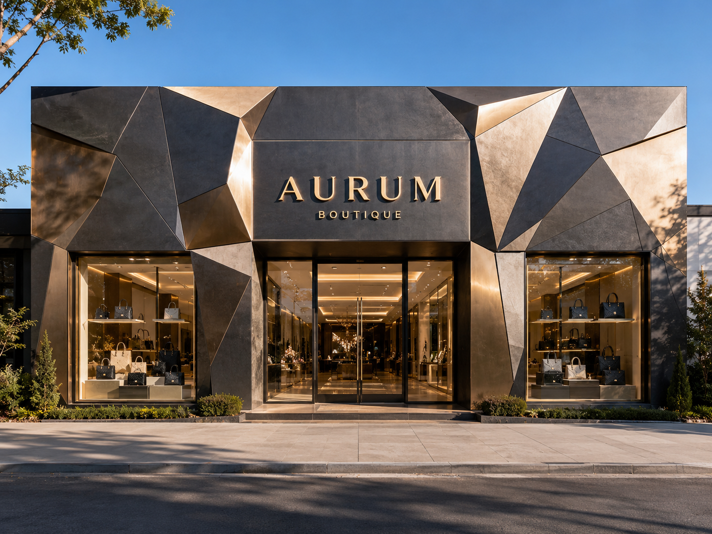 Commercial shop facade panel inspiration